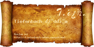 Tiefenbach Ádám névjegykártya
